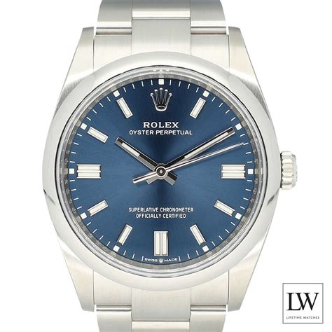 rolex horloge blauwe wijzerplaat|Rolex Oyster Perpetual 36.